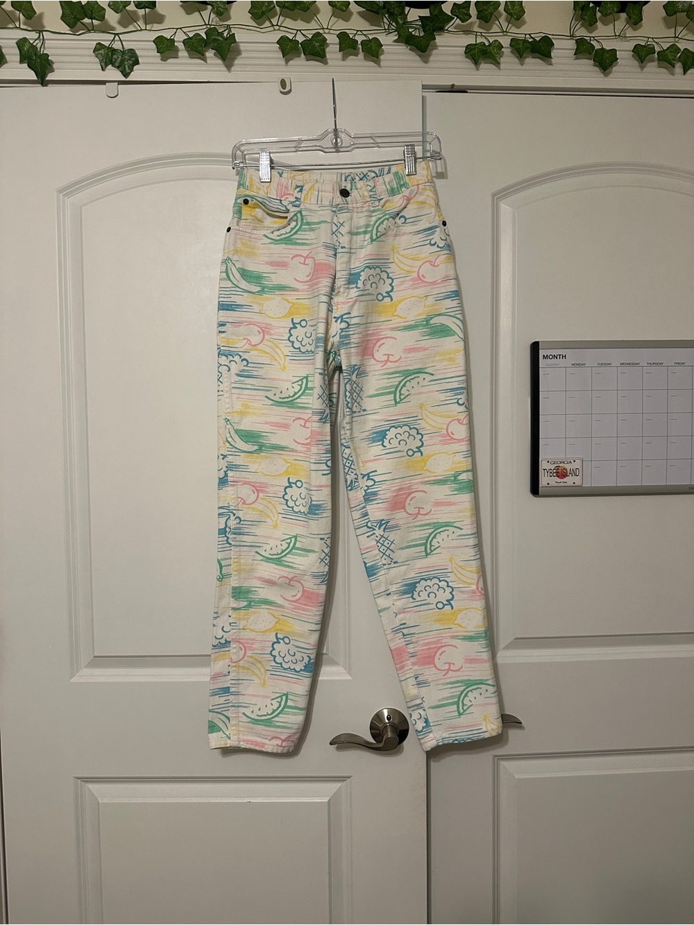 Women’s Vintage Unionbay Multicolor Fruit Print Jeans